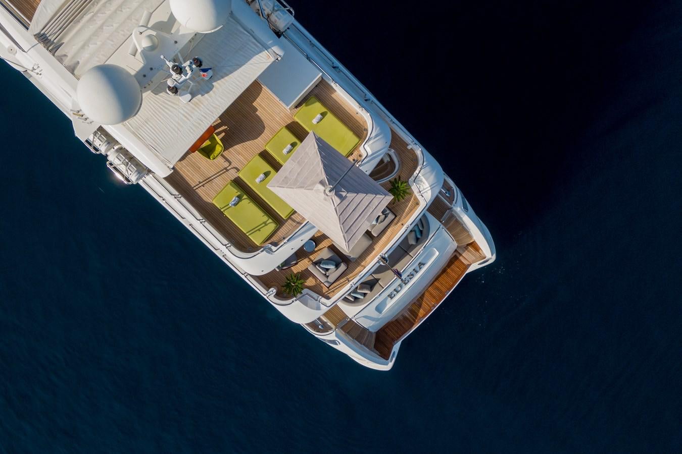 a satellite view of a planet aboard EDESIA Yacht for Sale