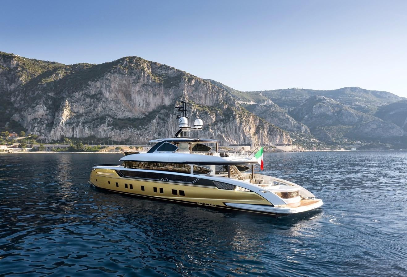 a boat on the water aboard STEFANIA Yacht for Sale
