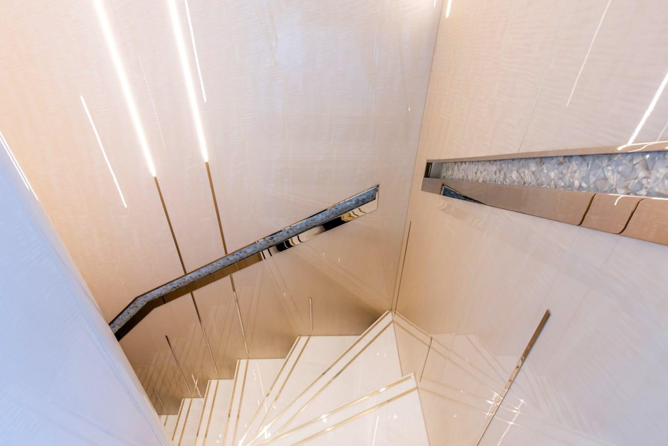 a sword on a tile floor aboard STEFANIA Yacht for Sale