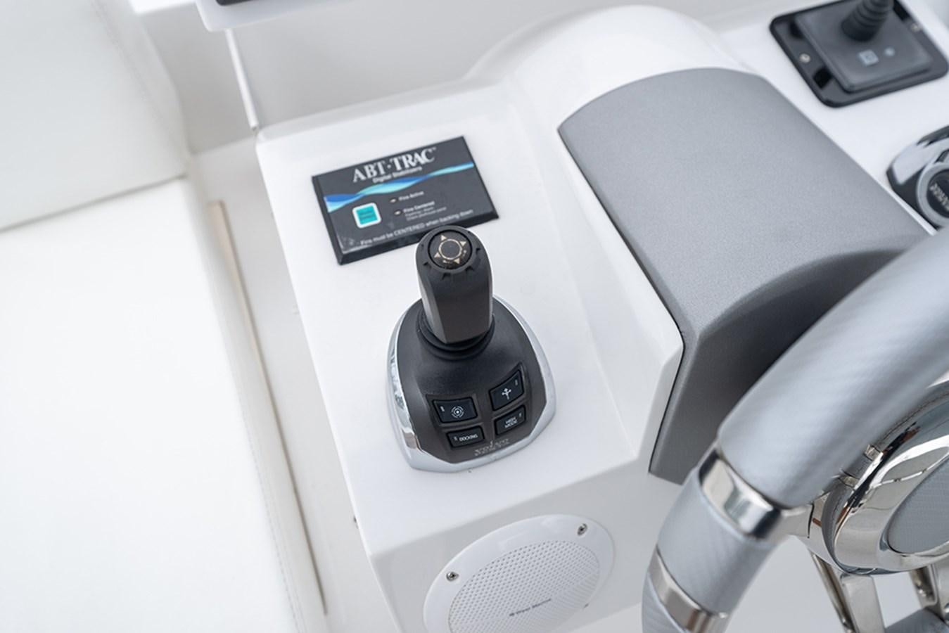 a car dashboard with a digital display aboard LATITUDE Yacht for Sale