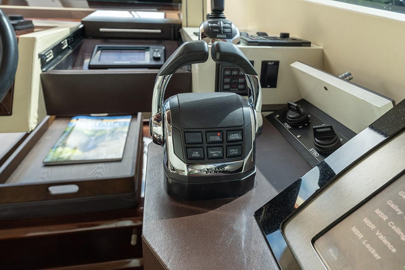 a telephone on a desk aboard LATITUDE Yacht for Sale