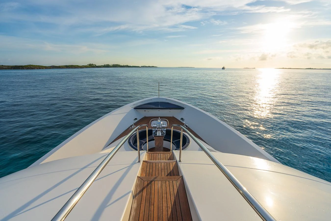 a boat on the water aboard DONA LOLA Yacht for Sale