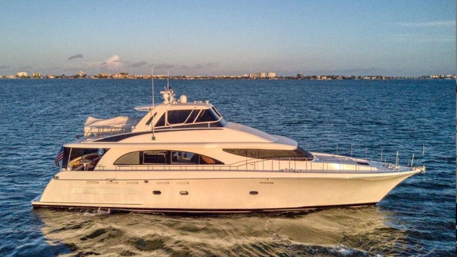 a white boat in the water aboard BEING OFFERED ON A 50% PARTNERSHIP BASIS - CHASER Yacht for Sale
