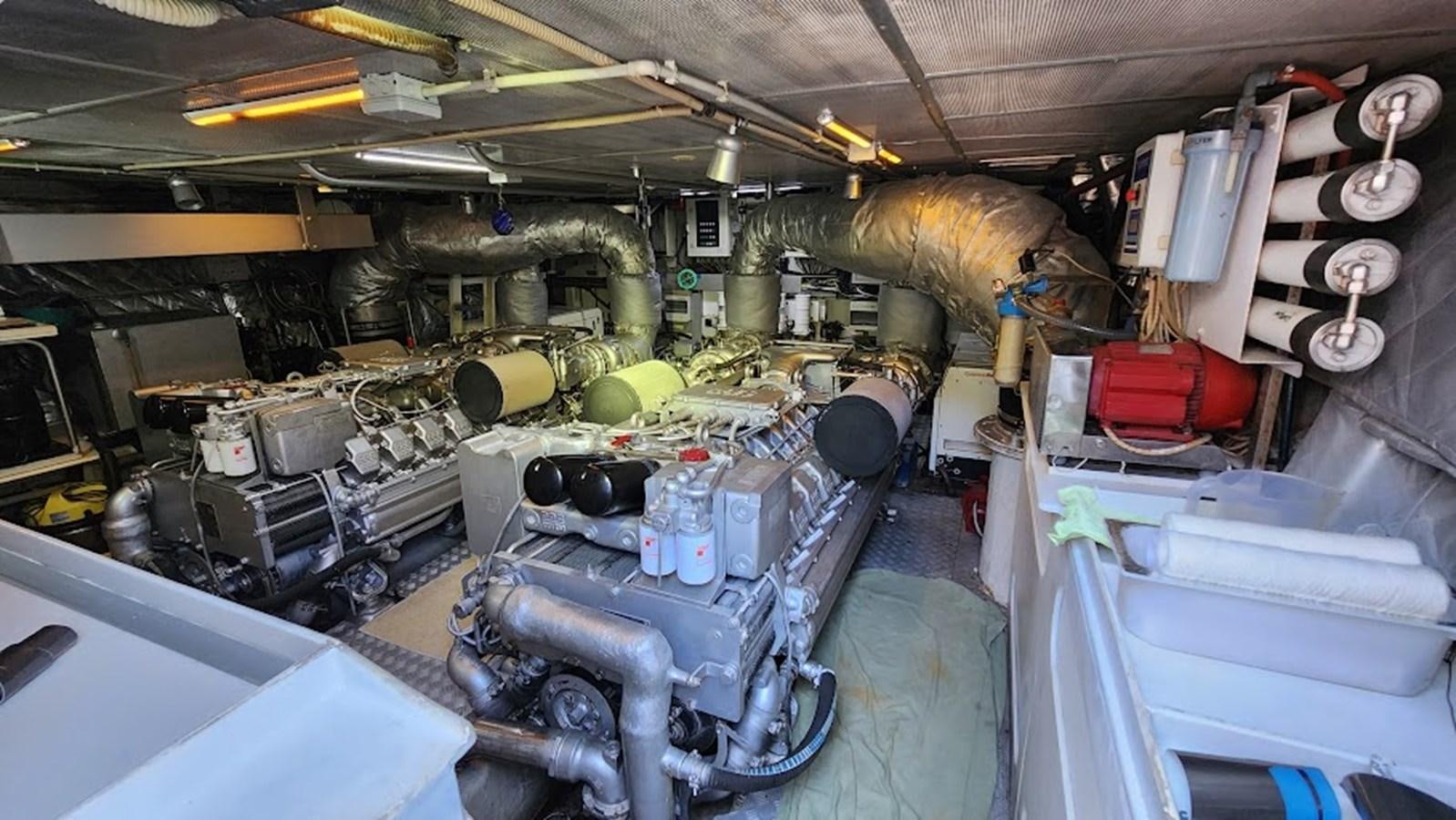 a room full of machinery aboard THE ONE Yacht for Sale