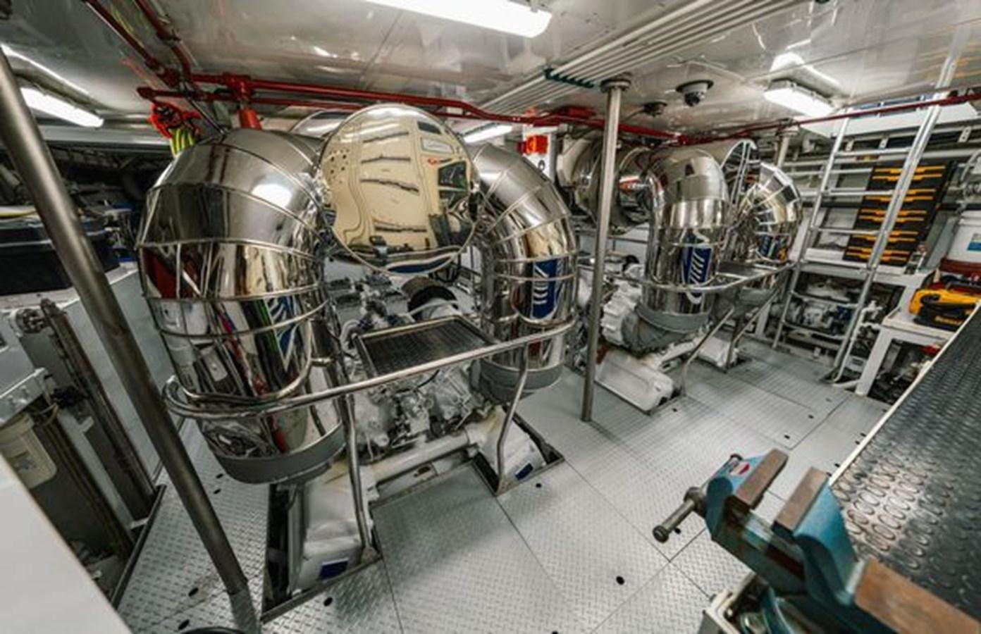 a room with machinery aboard 2003 BAGLIETTO 38M FAST FLY Yacht for Sale