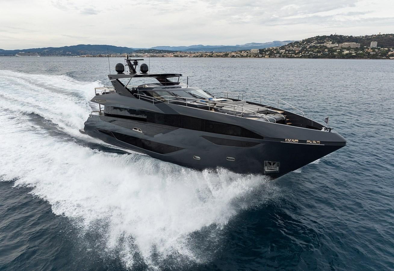 a military ship on the water aboard MAJIC Yacht for Sale