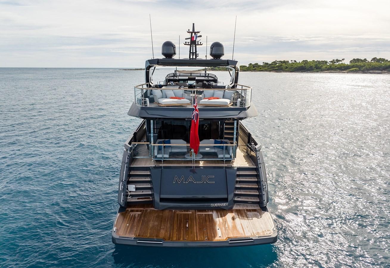 a boat on the water aboard MAJIC Yacht for Sale
