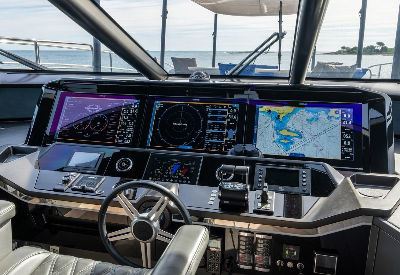 inside of a vehicle aboard MAJIC Yacht for Sale