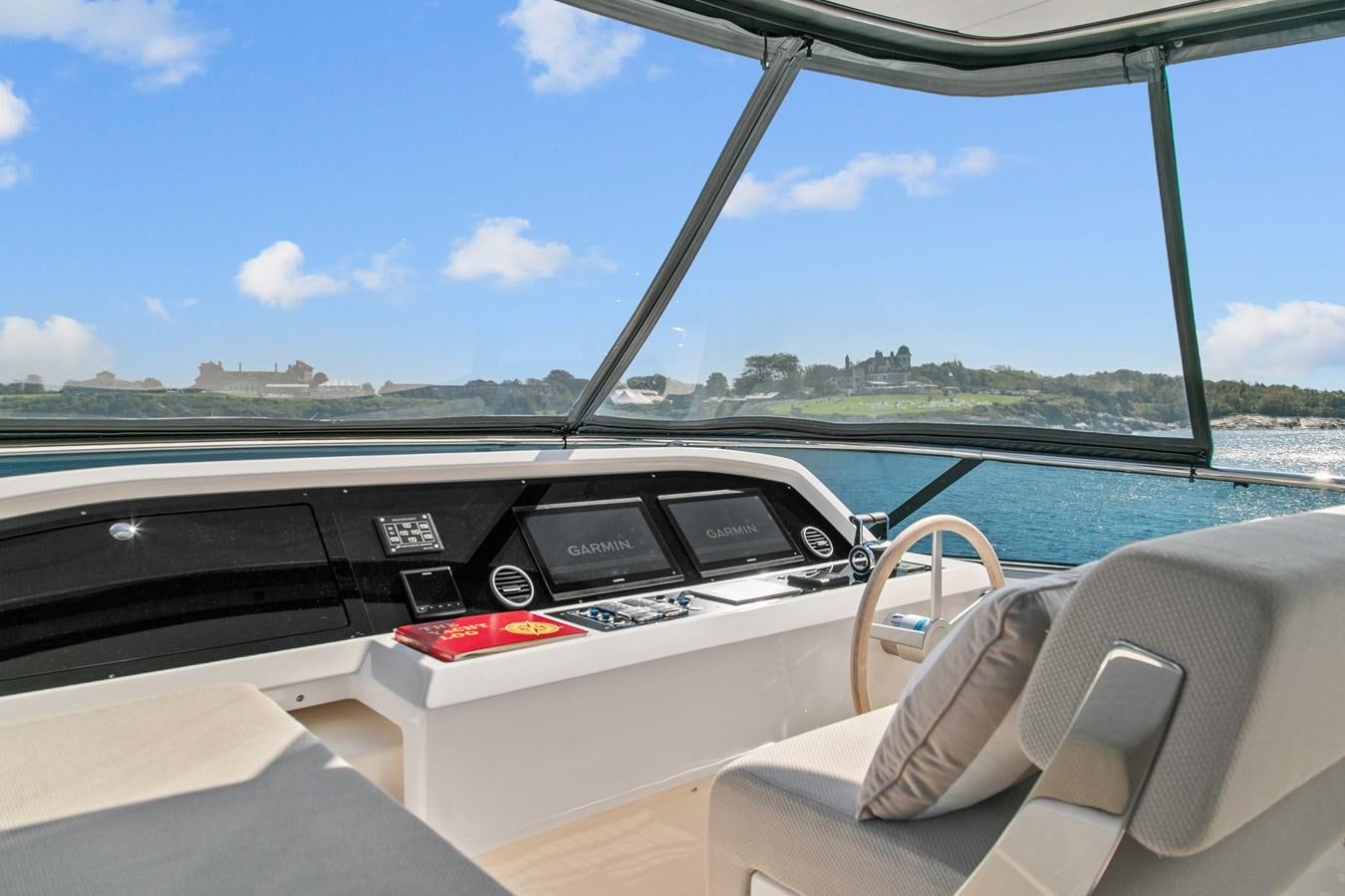 the inside of a car aboard MISS LIZA Yacht for Sale