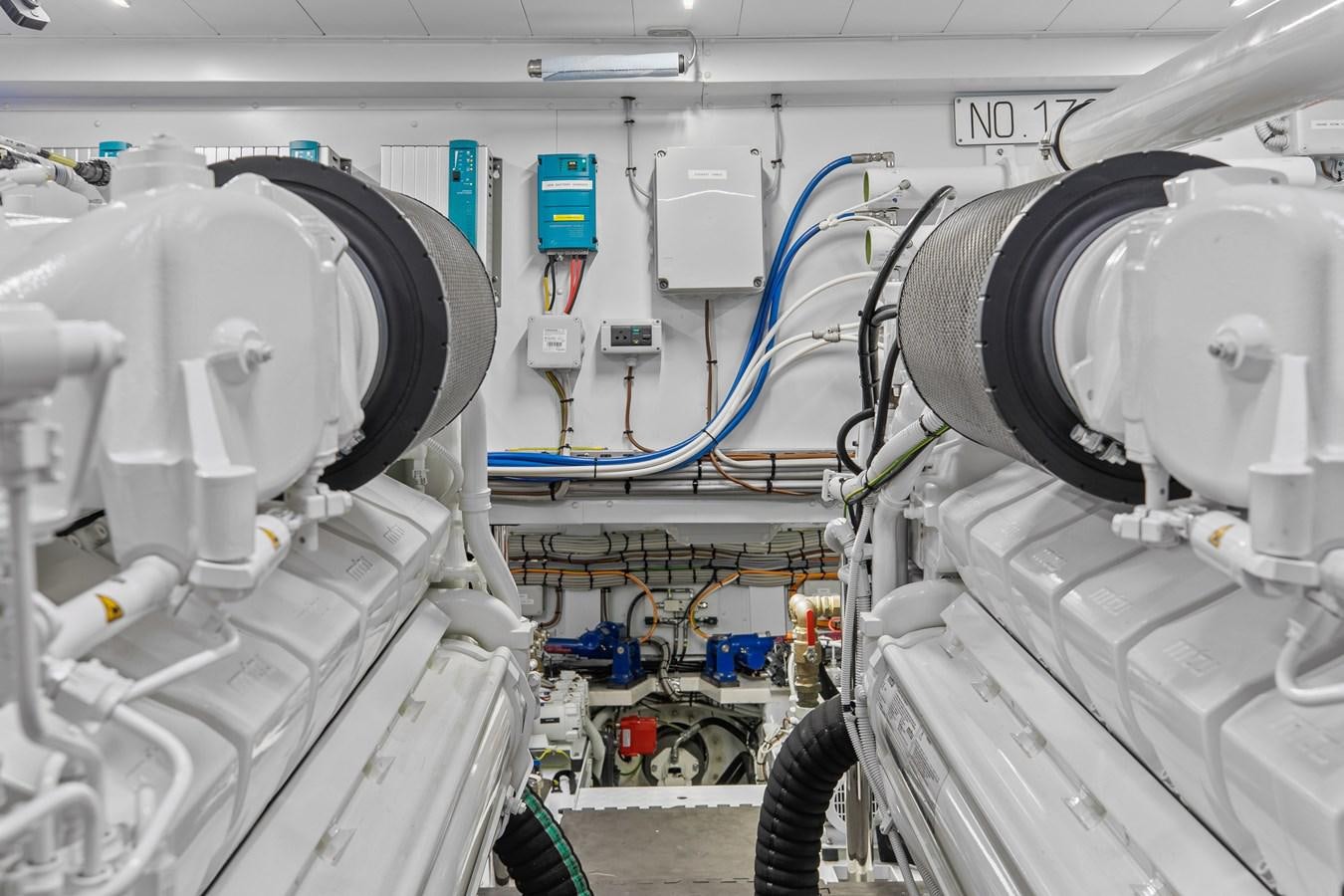 a close-up of a machine aboard MISS LIZA Yacht for Sale