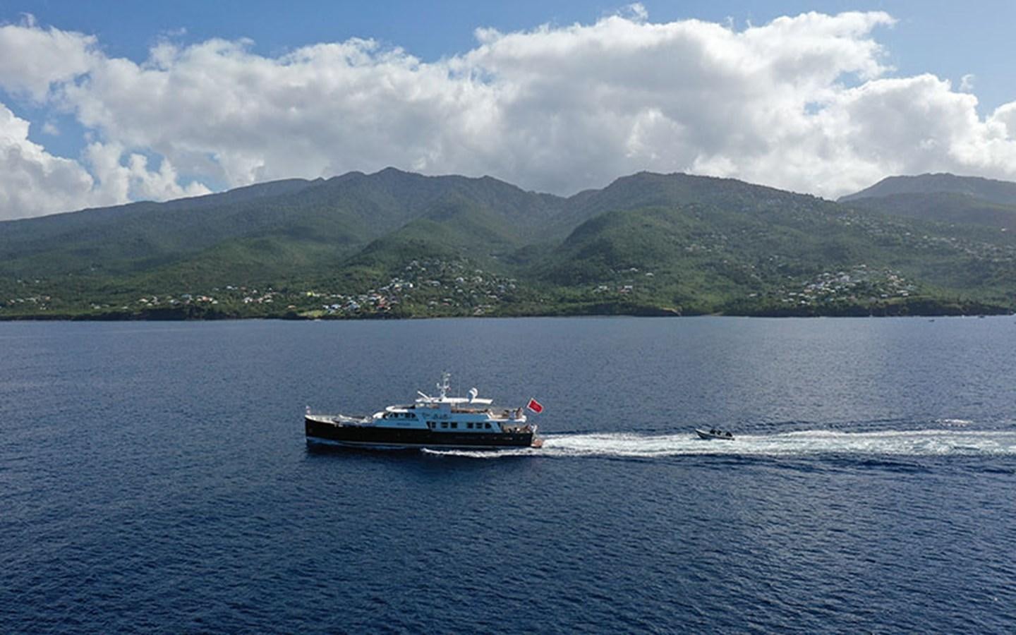 a boat on the water aboard PERSUADER Yacht for Sale