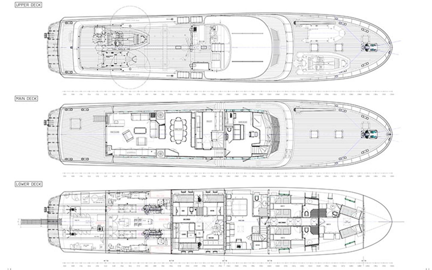 diagram, engineering drawing aboard PERSUADER Yacht for Sale