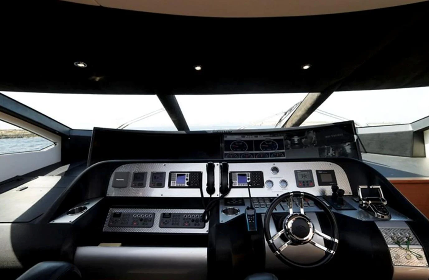 inside of a car aboard NOVA 92 Yacht for Sale