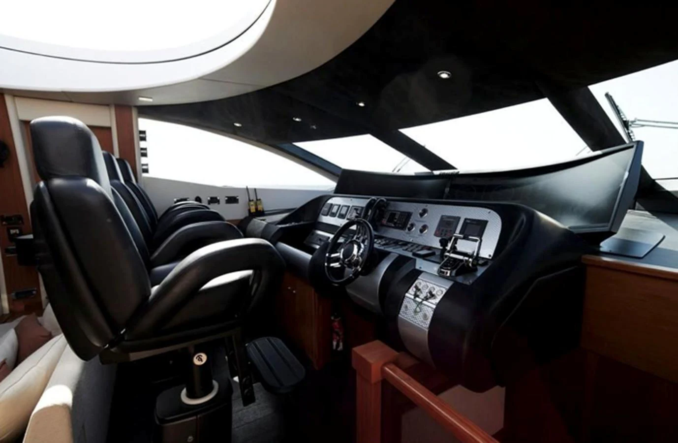 the inside of a car aboard NOVA 92 Yacht for Sale