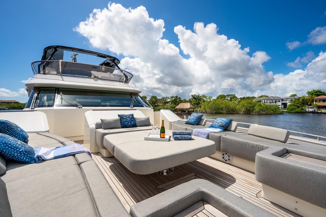 a boat on a dock aboard NEVER SAY NEVER 2015/2023 Yacht for Sale