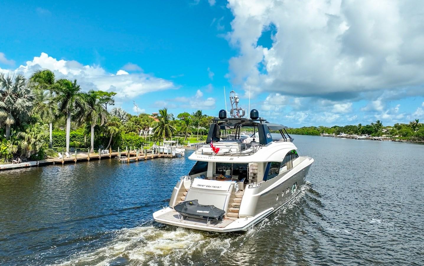 a boat on the water aboard NEVER SAY NEVER 2015/2023 Yacht for Sale