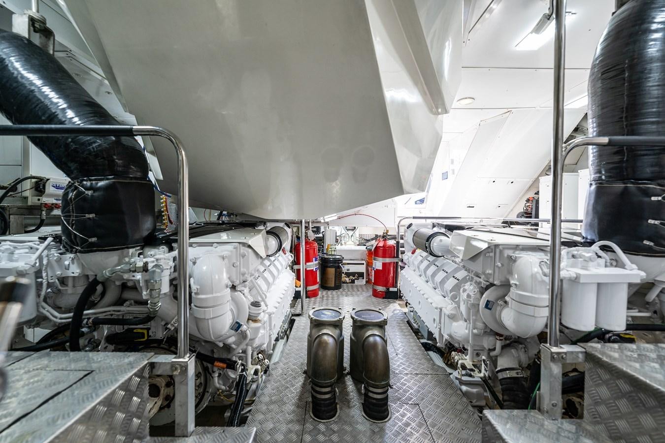 a large white machine aboard NEVER SAY NEVER 2015/2023 Yacht for Sale