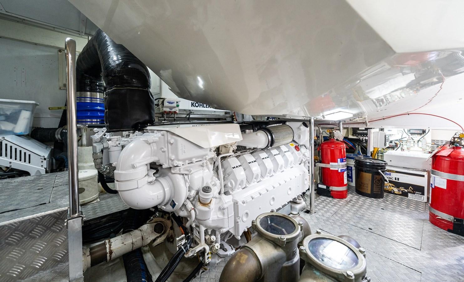 a large machine in a room aboard NEVER SAY NEVER 2015/2023 Yacht for Sale