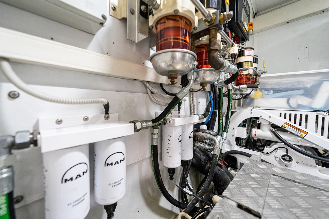 a machine with a red and white label aboard NEVER SAY NEVER 2015/2023 Yacht for Sale