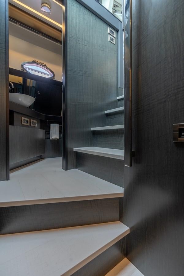 a large metal door aboard VINTAGE Yacht for Sale