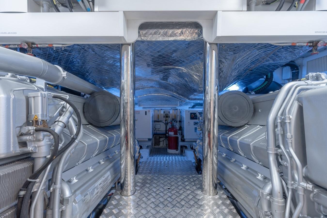 a large room with several machines aboard VINTAGE Yacht for Sale