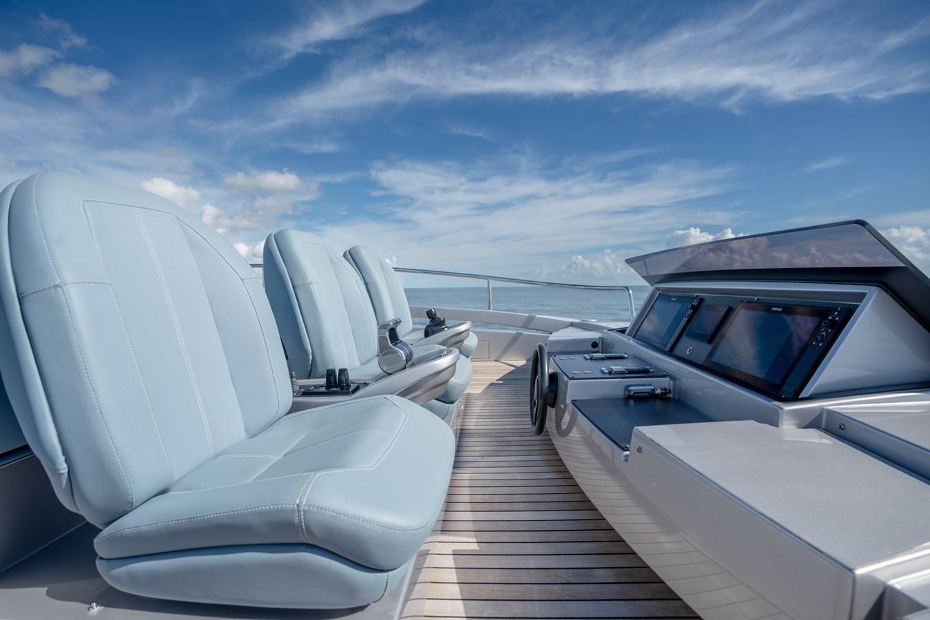 a plane with a person's head on the wing aboard VINTAGE Yacht for Sale