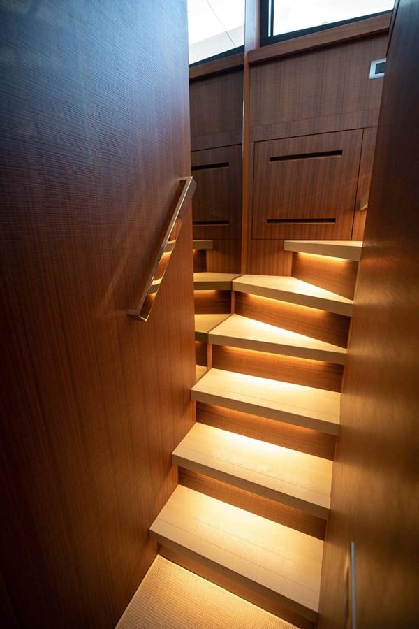 a wooden cabinet with drawers aboard 2019 SANLORENZO SX76 #16 Yacht for Sale