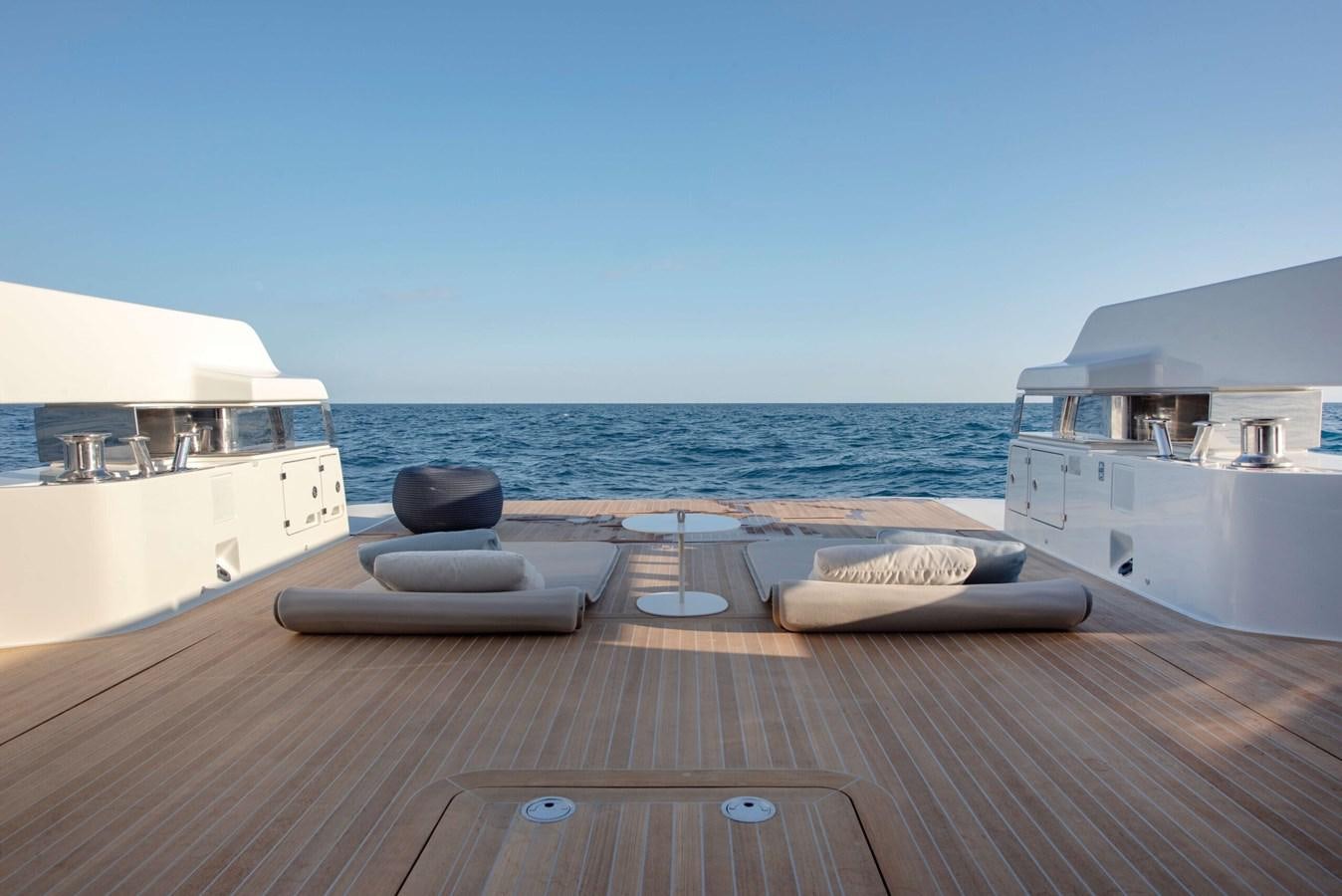 a deck with a view of the ocean and a boat aboard 2024  BLUEGAME BG72/BG74 Yacht for Sale