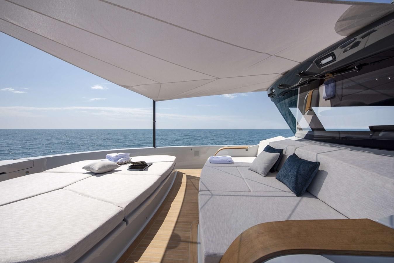 a boat on the water aboard 2024  BLUEGAME BG72/BG74 Yacht for Sale