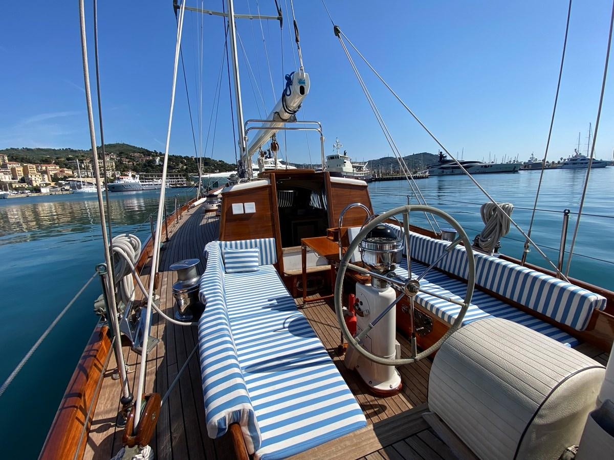 a boat on the water aboard WINDIGO Yacht for Sale