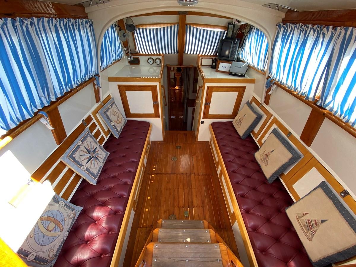 inside of a train aboard WINDIGO Yacht for Sale