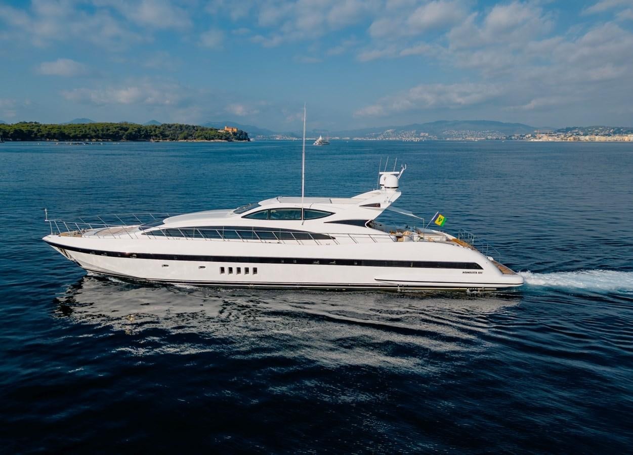 a white yacht on the water aboard WET PANTHER Yacht for Sale