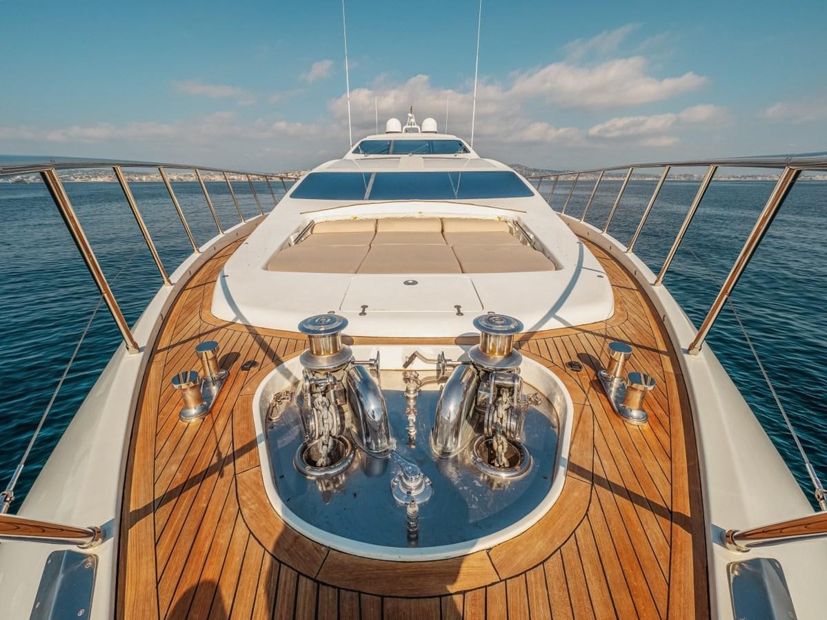 the front of a boat aboard WET PANTHER Yacht for Sale