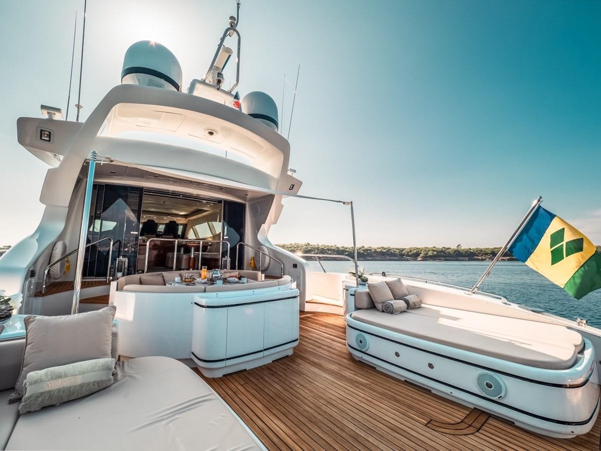 a boat on a deck aboard WET PANTHER Yacht for Sale