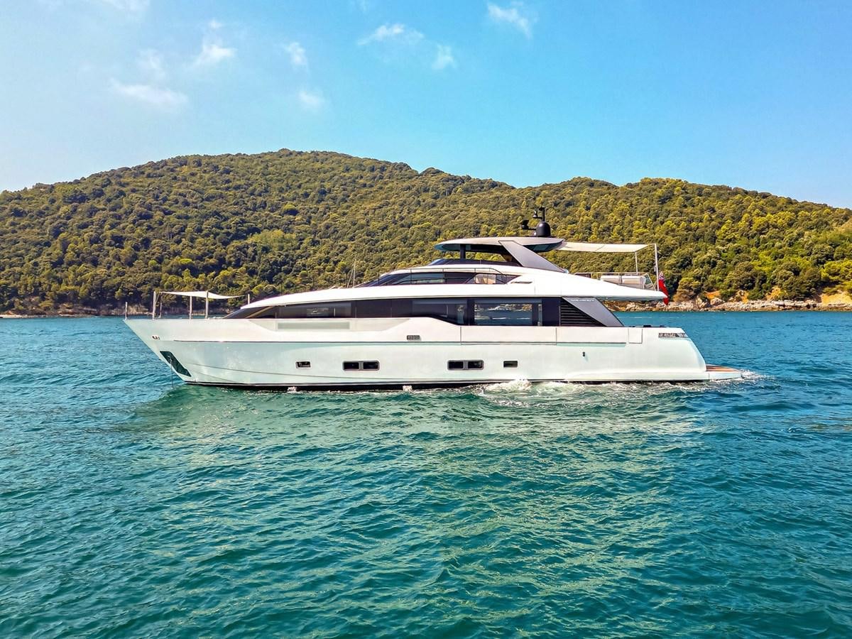 a boat in the water aboard #813 - SANLORENZO SL90A Yacht for Sale