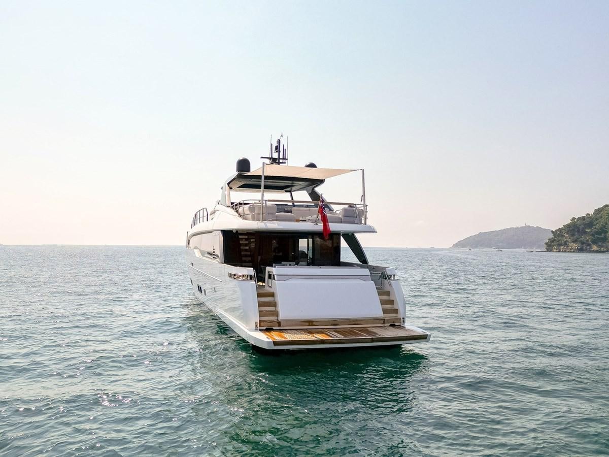 a boat in the water aboard #813 - SANLORENZO SL90A Yacht for Sale