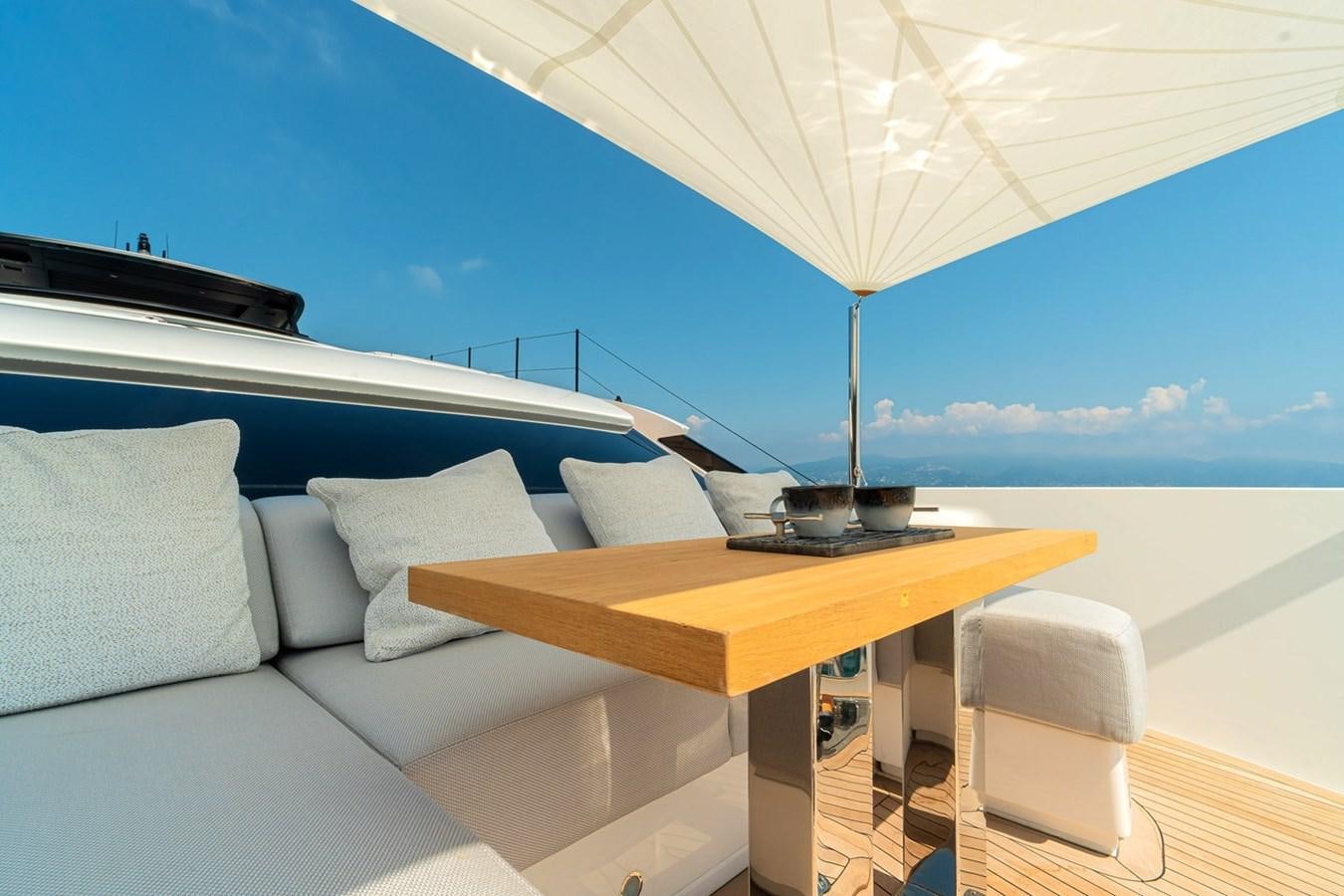 a boat on the water aboard #813 - SANLORENZO SL90A Yacht for Sale