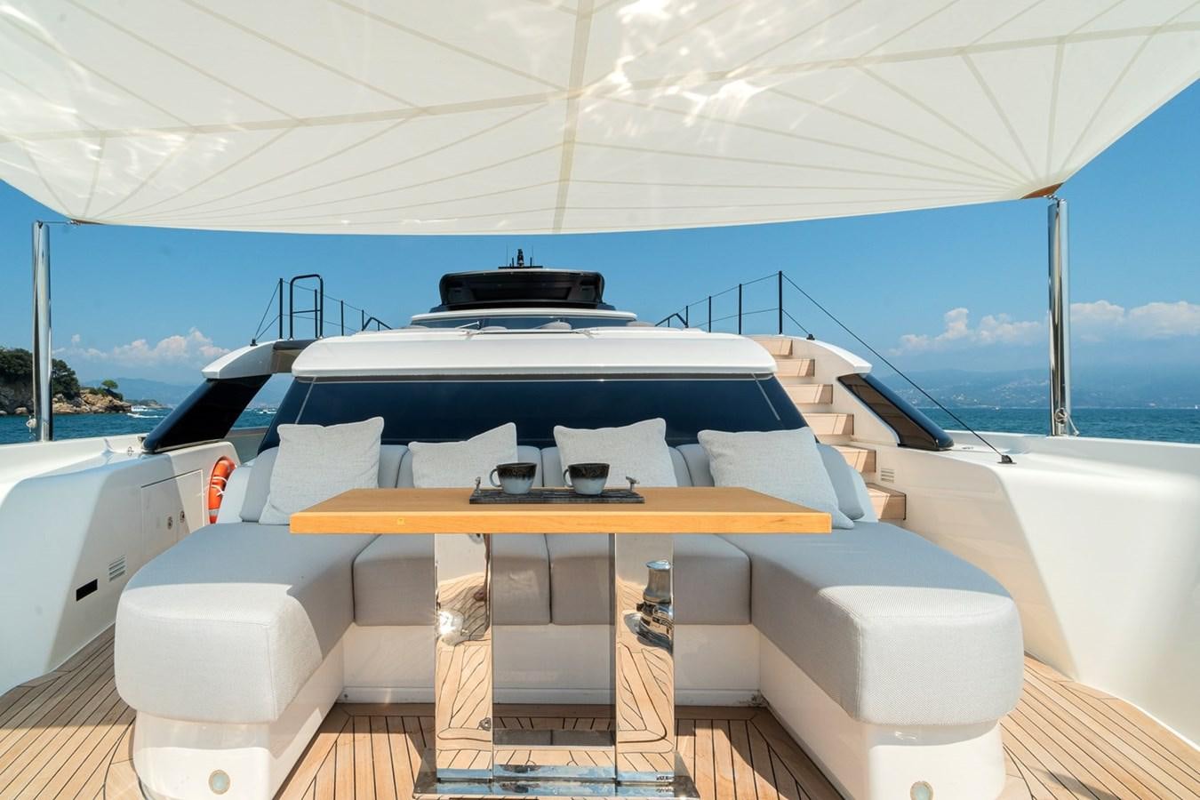 a boat on the water aboard #813 - SANLORENZO SL90A Yacht for Sale