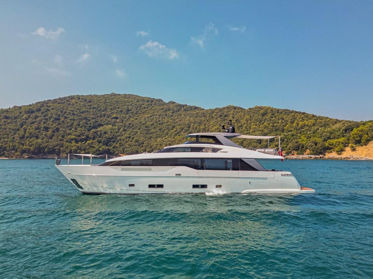 a boat on the water aboard #813 - SANLORENZO SL90A Yacht for Sale