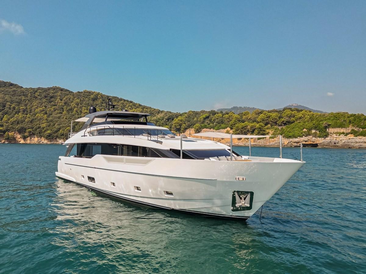 a boat in the water aboard #813 - SANLORENZO SL90A Yacht for Sale