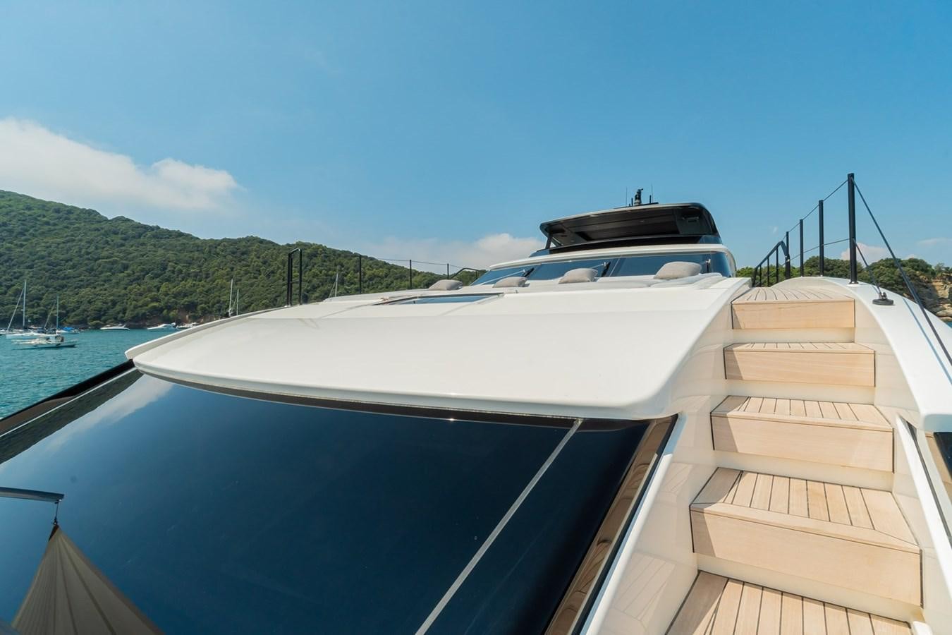 a boat on the water aboard #813 - SANLORENZO SL90A Yacht for Sale