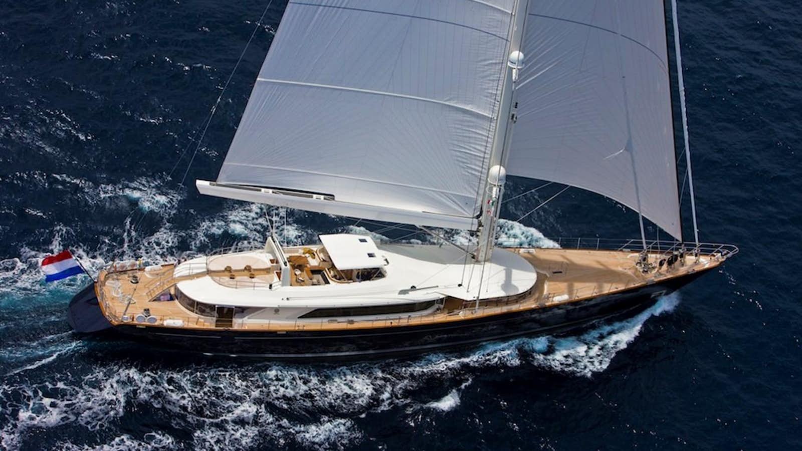a sailboat on the water aboard PERINI 56M Yacht for Sale