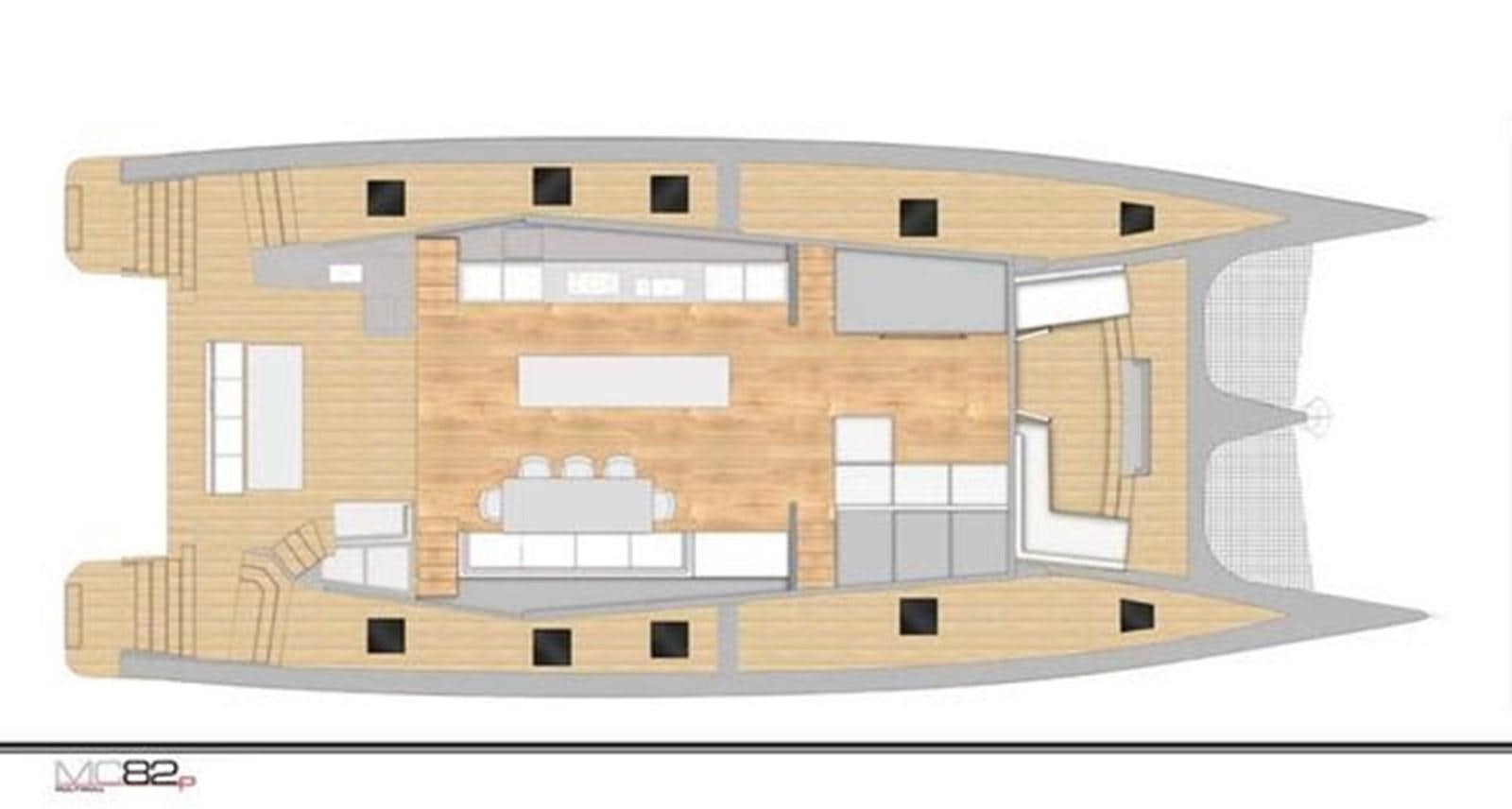 a house with a garage aboard 2024 MCCONAGHY 82P Yacht for Sale