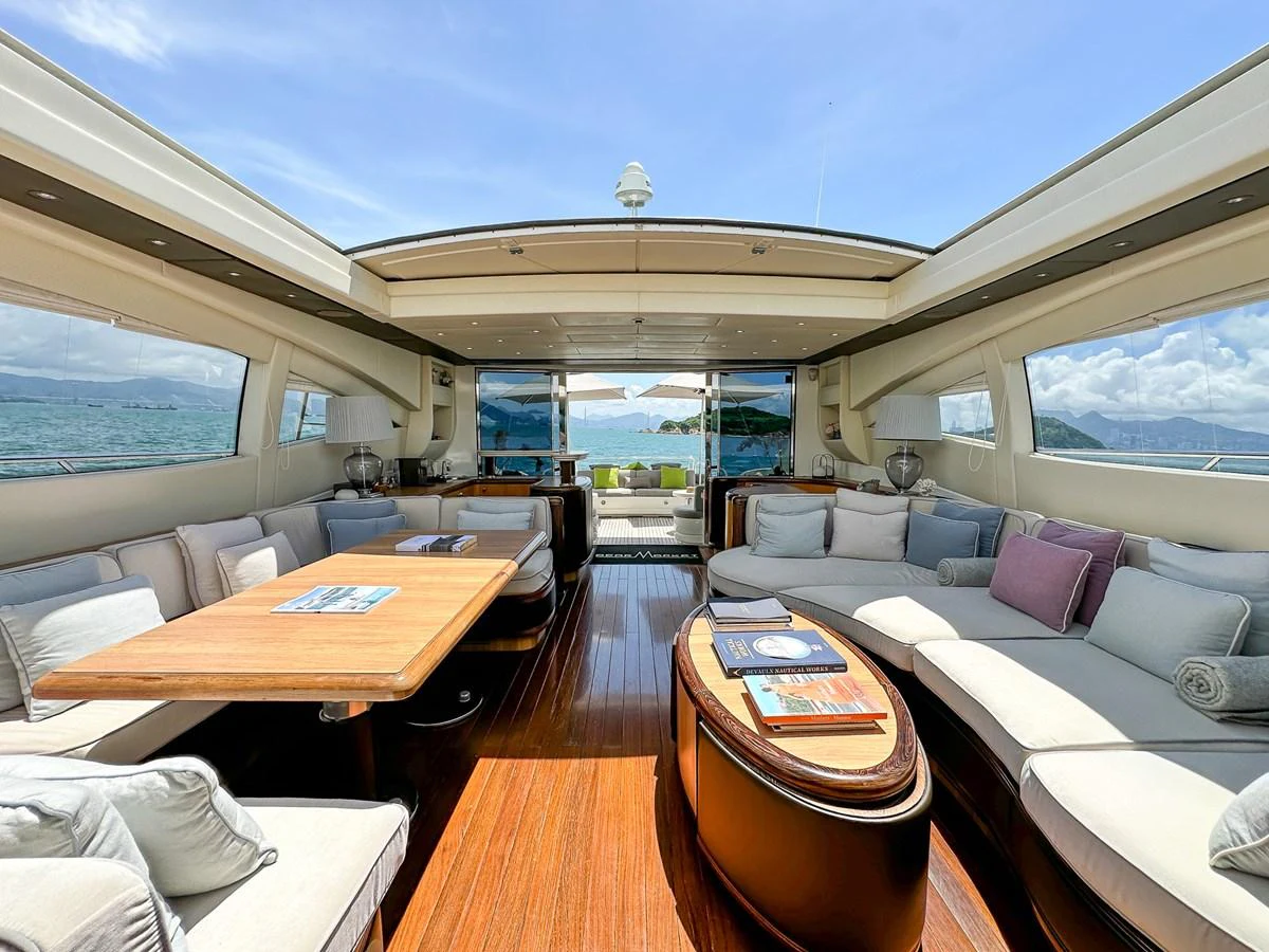 inside of a boat aboard BEAR MARKET Yacht for Sale