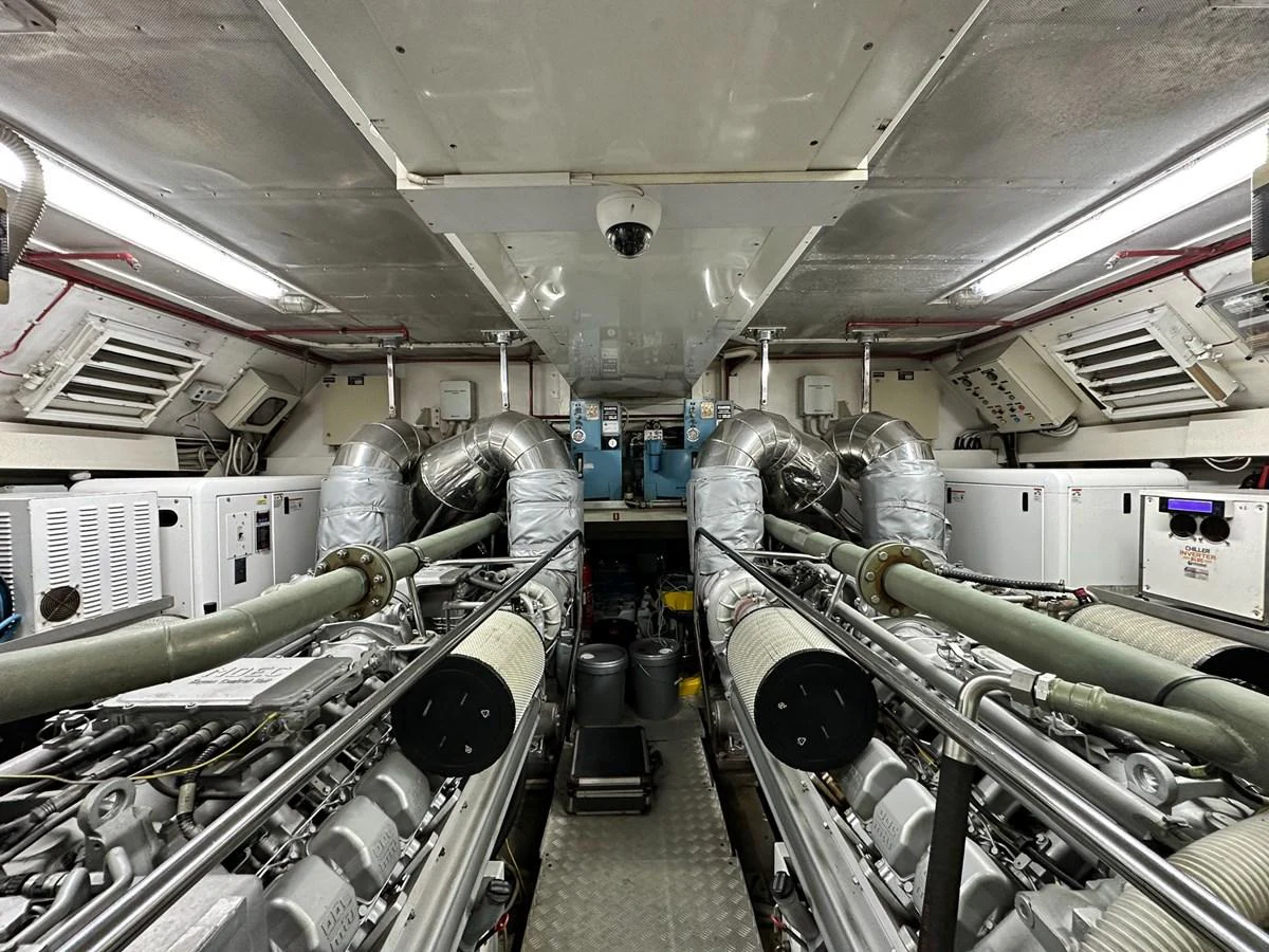 a room with machinery aboard BEAR MARKET Yacht for Sale