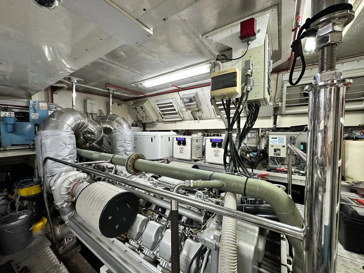 a factory with machinery aboard BEAR MARKET Yacht for Sale