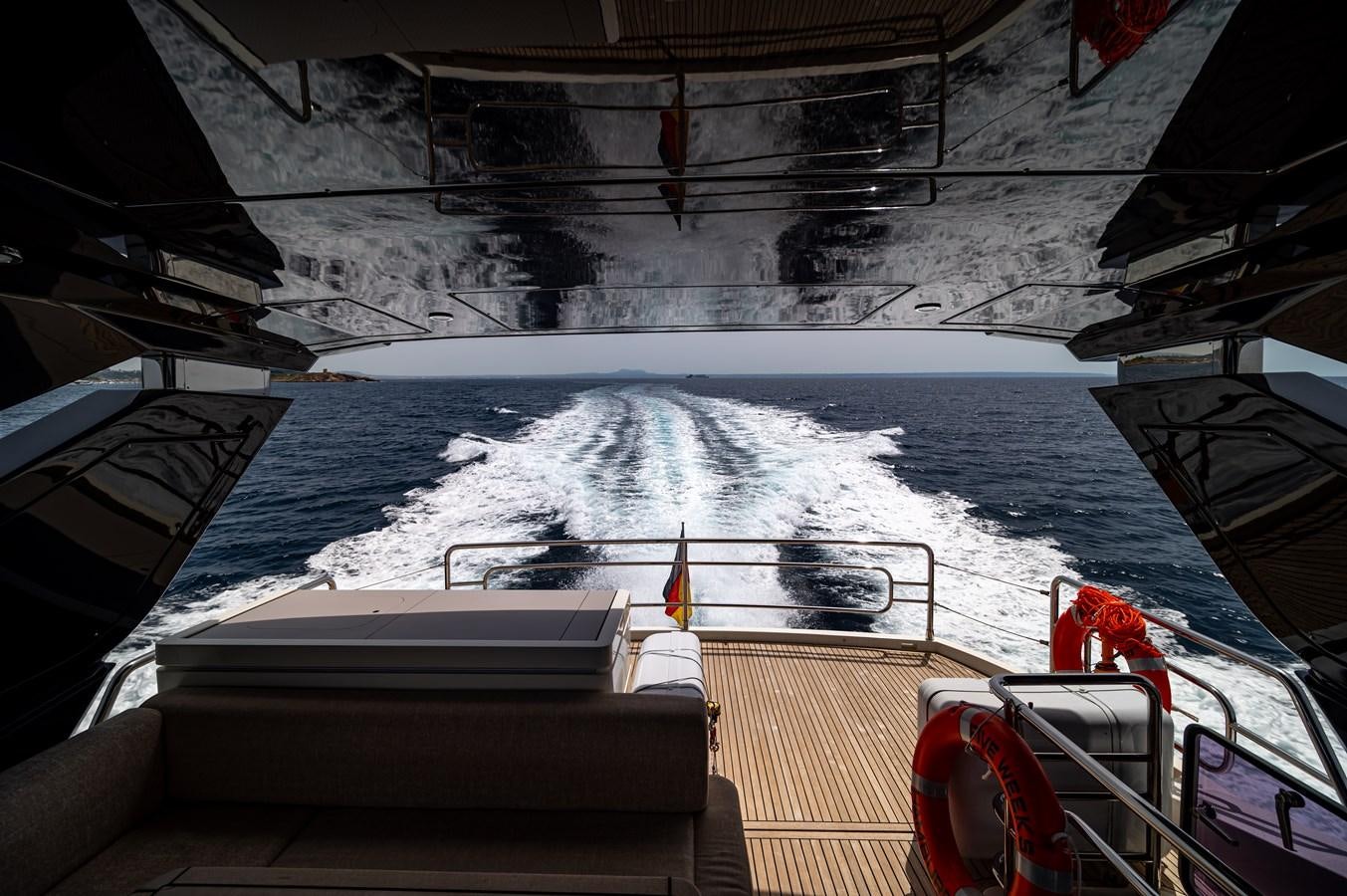 a boat on the water aboard FIVE WEEKS Yacht for Sale