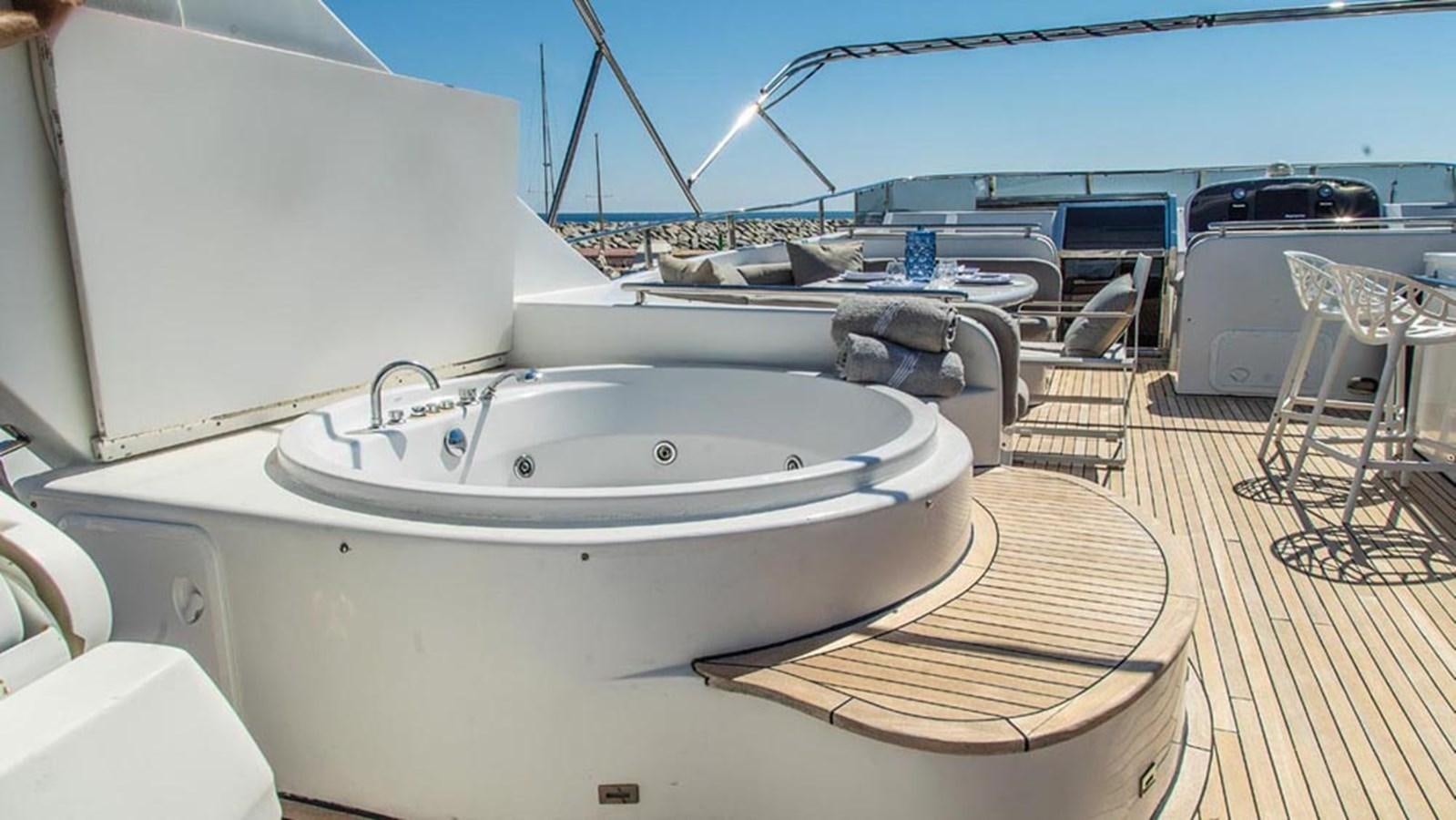 a boat on a deck aboard SEVEN YOU Yacht for Sale