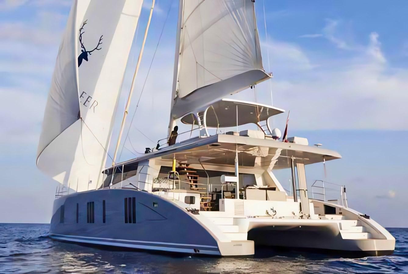 a boat on the water aboard BLUE DEER Yacht for Sale