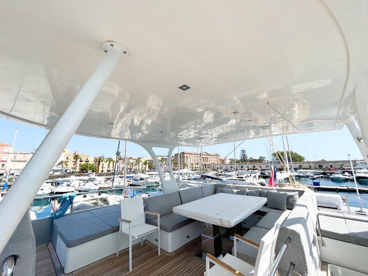 a view of a city from a balcony aboard BLUE DEER Yacht for Sale